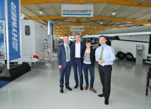 Hymer Representatives open the new Travelworld Motorhomes showrooms