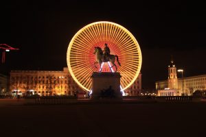 Lyon at night France