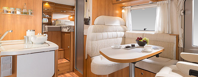 Luxurious motorhome interior