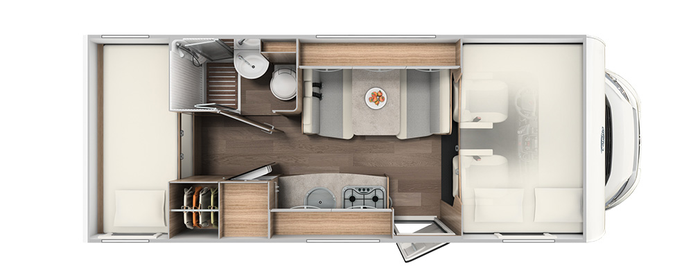 VE Vlow motorhome floor plan