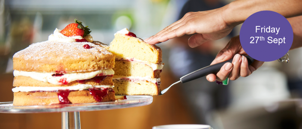 Your invitation to the BIGGEST coffee morning with the BIGGEST cake!