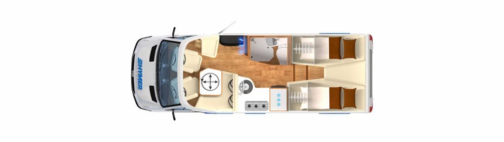 HYMER B-Class ModernComfort T 600 Floor plan