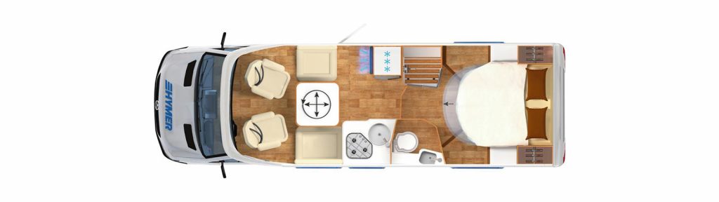 HYMER T-Class S 695 Floor Plan