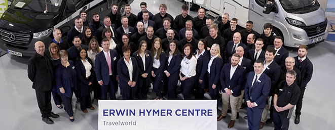 Erwin Hymer Centre Travelworld team pictured