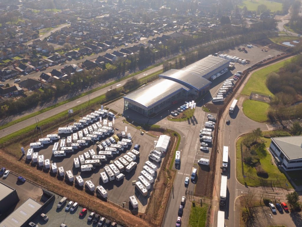 Erwin Hymer Centre Travelworld showroom in Stafford, Staffordshire