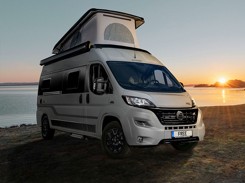 Camper Van Free 600 Parked on the Beach