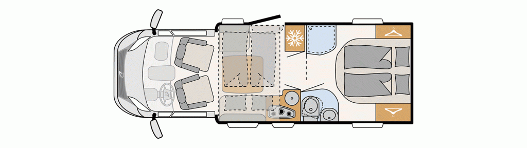 Dethleffs Trend T 6757 DBL Floor Plan