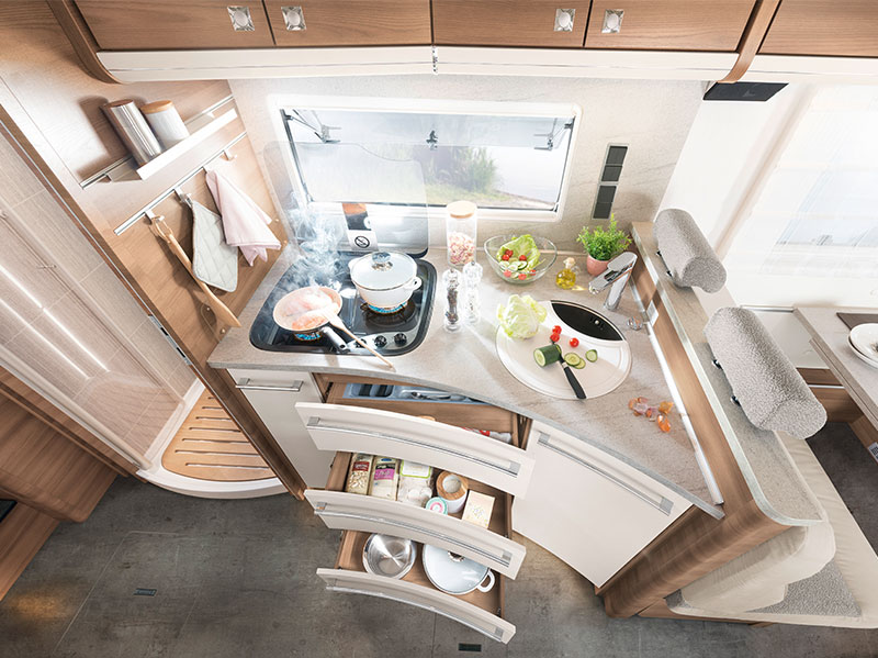 Dethleffs Globetrotter XXL kitchen area