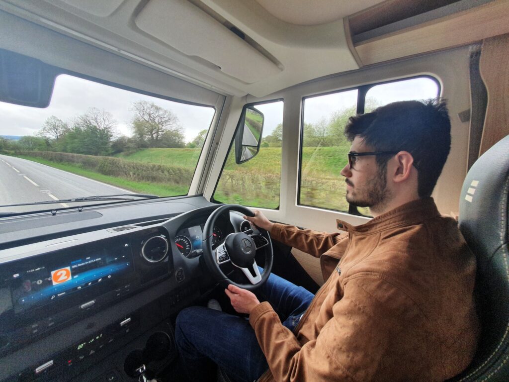 Reece first to take luxury HYMER out on road