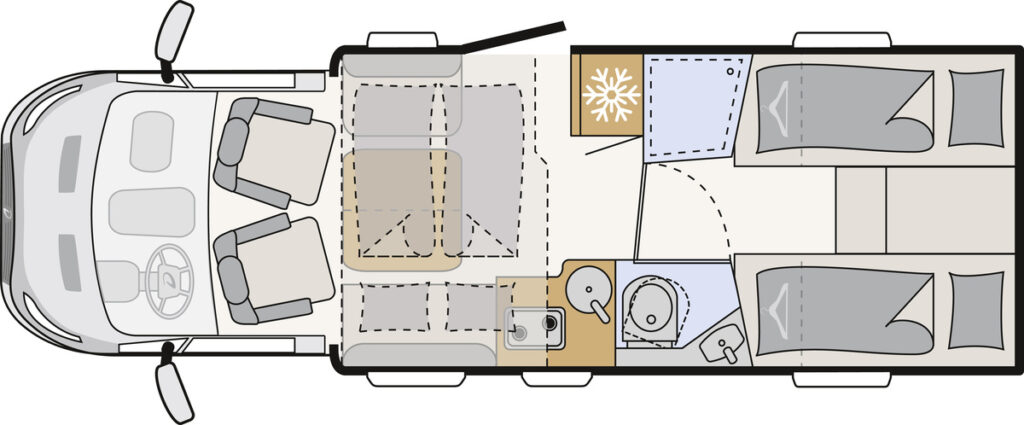 Dethleffs Just Go 7055 EBL Floorplan