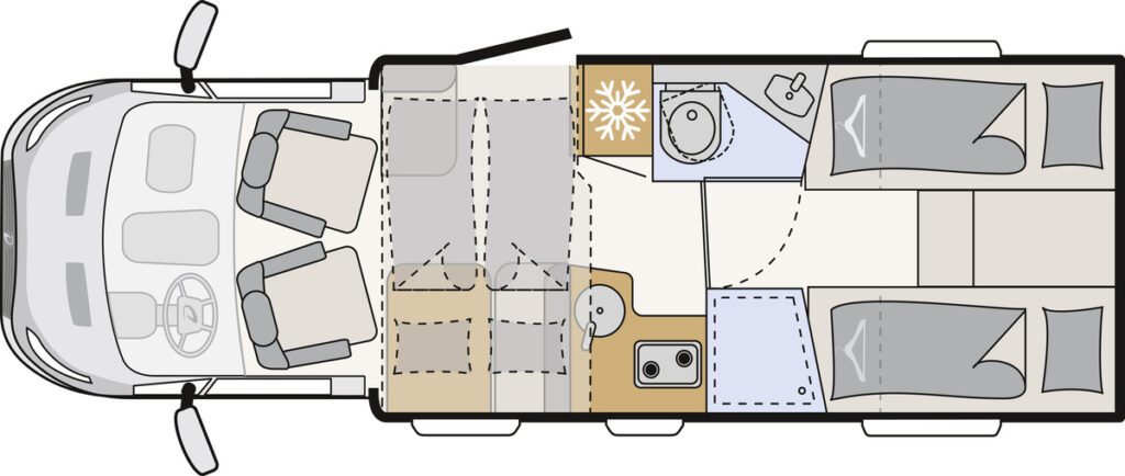 Dethleffs Just Go 7055 EB Floorplan