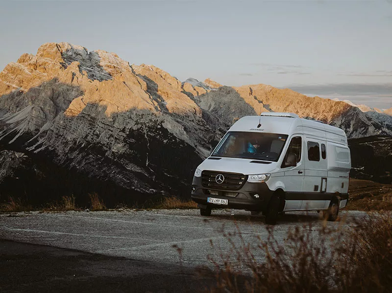 Grand Canyon S camper van parked in the mountains