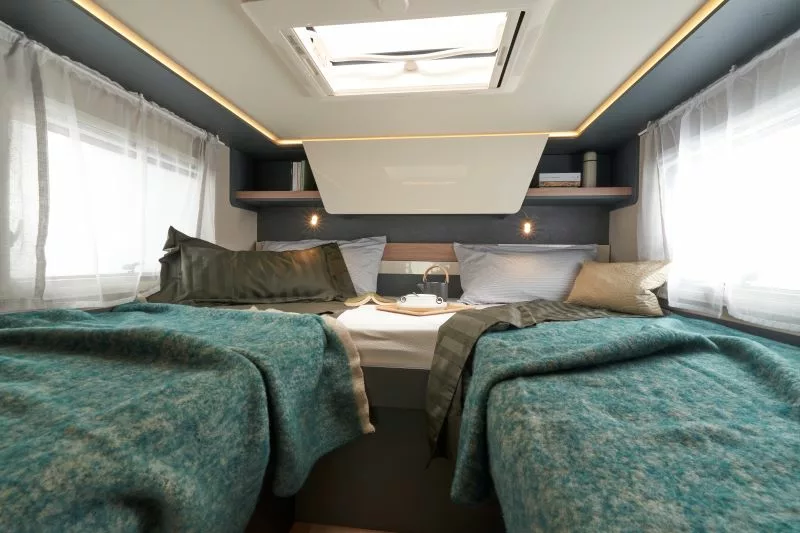 Kosmo motorhome single bed layout