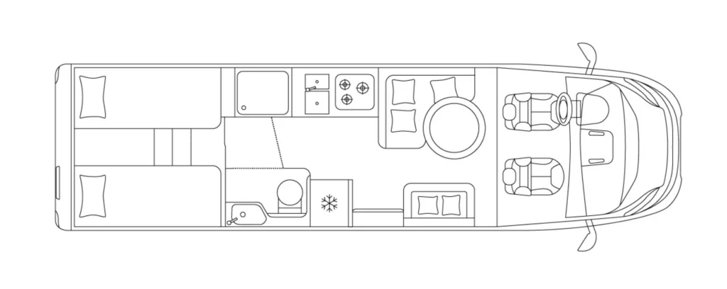 The floorplan from a Laika Kreos L 5009