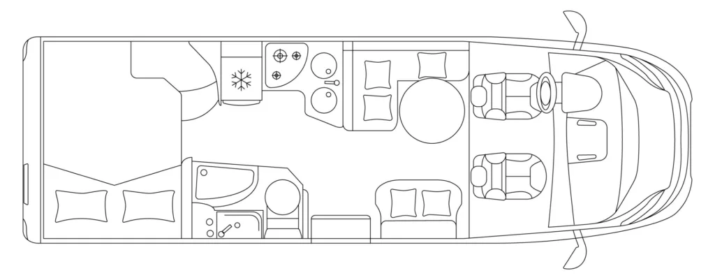 Floor plan of a Laika Ecovip L 3010