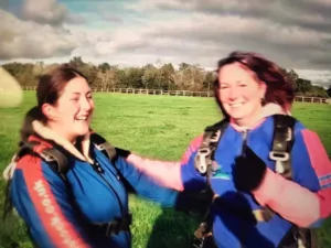 Beckii and Cathy Skydiving